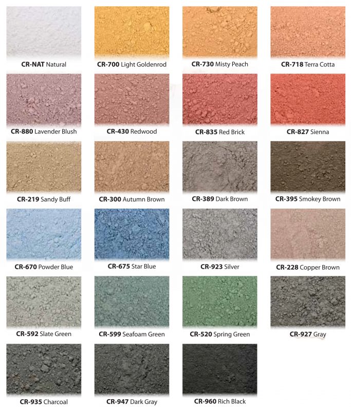 Interstar Mortar Color Chart